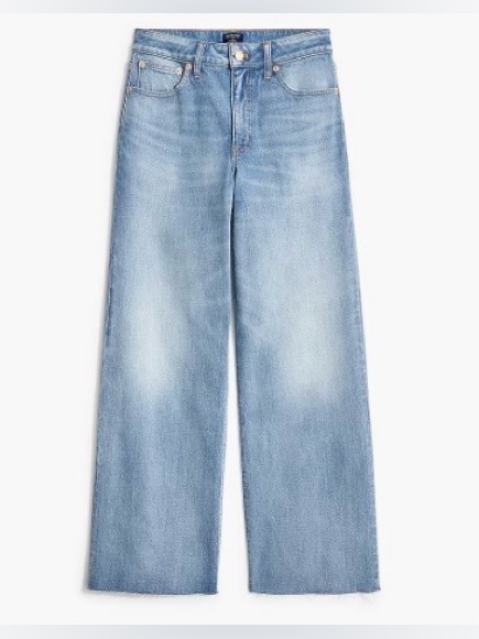 J. Crew Curvy Wide-Legged Crop Jean In All Day Stretch